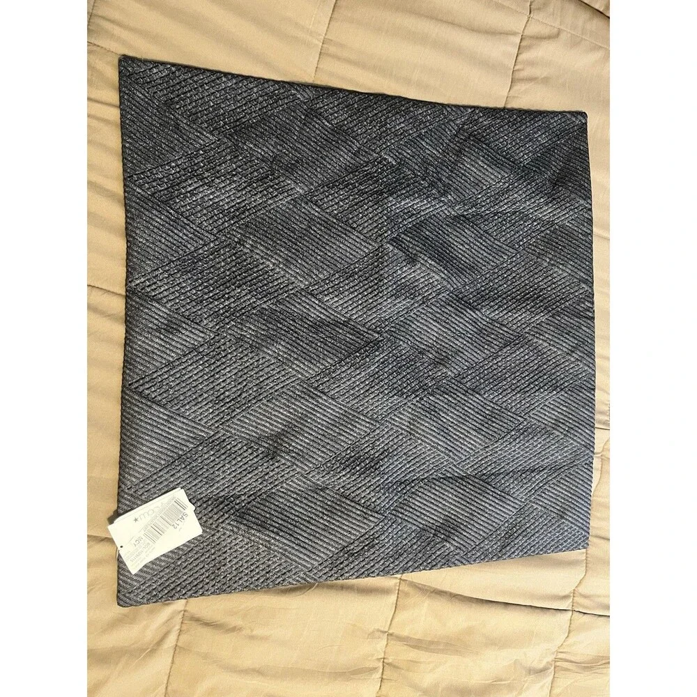 Hotel Collection Composite Geometric European Sham – Pima Cotton Sateen, Indigo